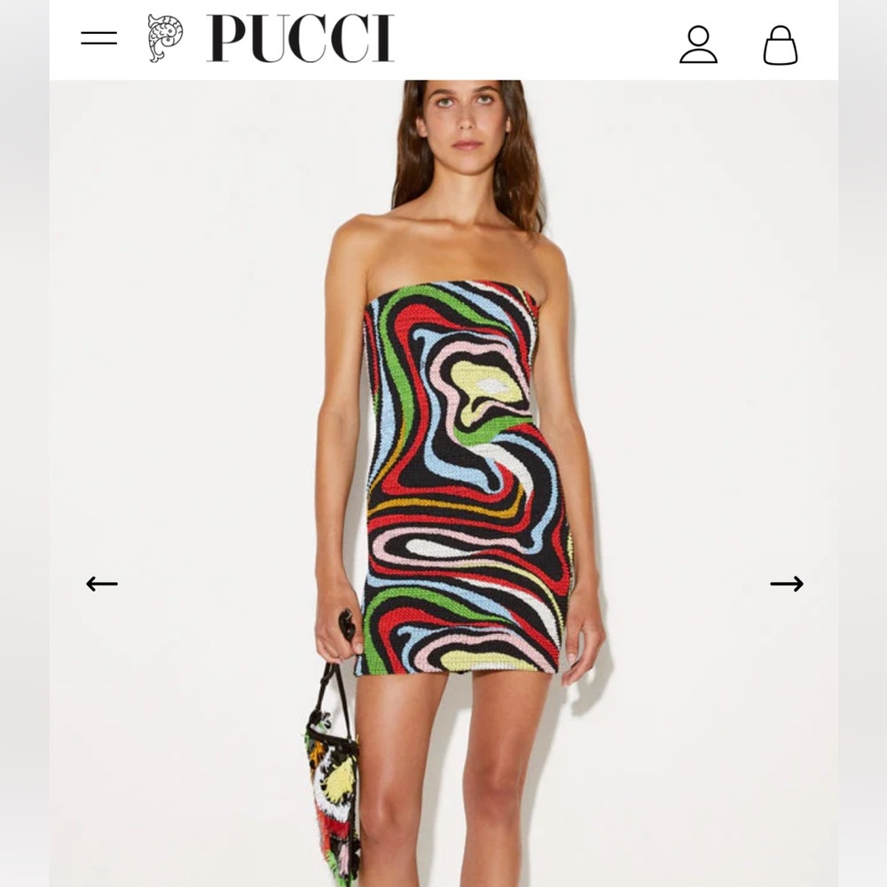 PUCCI MARMO-PRINT SEERSUCKER MINI DRESS